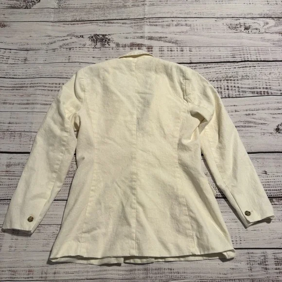 Abercrombie and Fitch Off White Blazer‎ Jacket Women's Size Medium - Picture 10 of 11